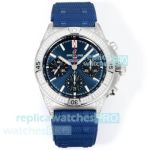 Super Clone BLS Factory Breitling Chronomat 42mm B01 Blue Dial Diamond Watch 